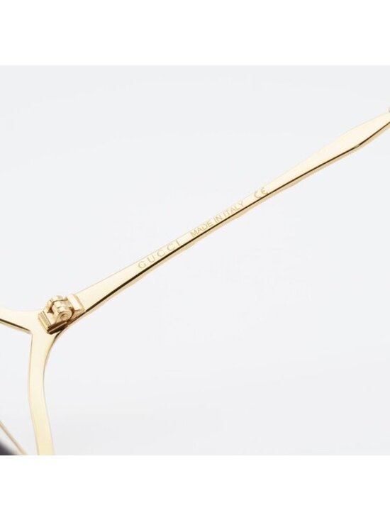 Gucci GG0592O 002 Butterfly Eyeglasses - Havana/Gold 60mm main image 4